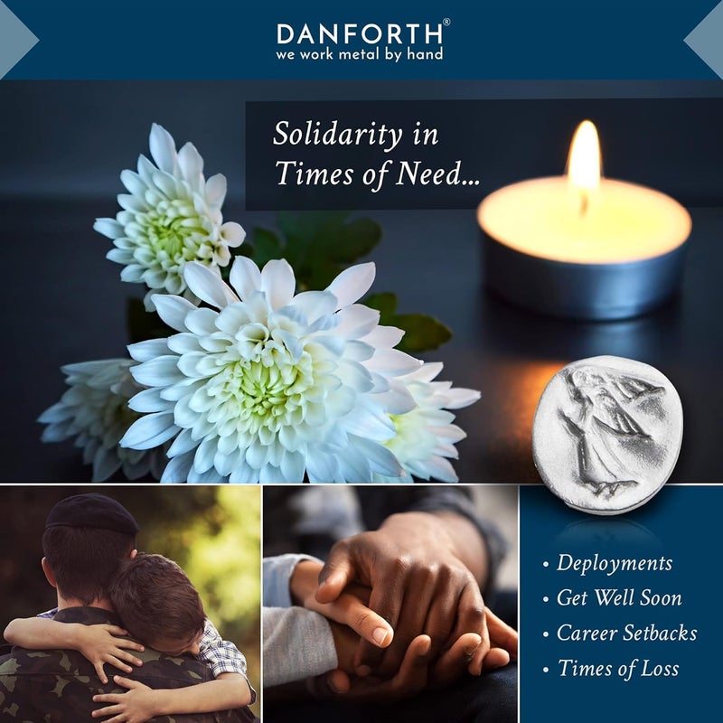 DANFORTH â€“ Vilmain Pocket Angel Tokens/Coins, Pewter, Made in The USA, Gift Bag (Pack of 50) - Image 4